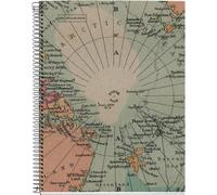 Cahier 100 Pour Cent Recyclé 1 Bande De Couleur A4 80 Feuilles Quadrillées 5 Mm Papier 80 G 4 Trous Couverture En Carton Recyclé Motif Ecomaps