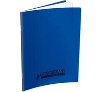 Cahier 140 pages seyès 90 g, couverture polypropylène bleu, format 17 x 22 cm CONQUERANT
