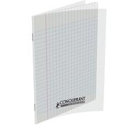 Conquerant Cahier Polypro incolore 17x22 Classique - Grands carreaux Séyès 140 p. 90 g