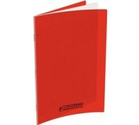 Conquerant Cahier 24 x 32 cm 140 pages Seyès 90 g couverture polypropylène rouge
