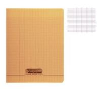 Calligraphe Cahier 17x22 cm 192 pages Grands carreaux Couverture polypro Orange