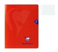 Cahier - 17x22(cm) - Grands carreaux - 96 pages - couverture en polypro - sans spirale - Clairefontaine - Mimesys
