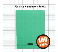 Cahier - 24x32(Cm) - Grands Carreaux - 140 Pages - Couverture En Polypro - Sans Spirale - Clairefontaine - Calligraphe