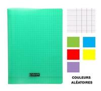 Cahier - 24x32(cm) - Grands carreaux - 48 pages - couverture en polypro - sans spirale - Clairefontaine