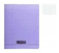 Calligraphe 18177C Un Cahier Agrafé Violet (une Marque de Clairefontaine) - 24x32 cm - 48 Pages Grands Carreaux - Papier Blanc 90 g - Couverture Polypro Transparent