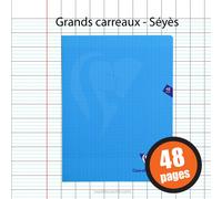 Cahier - 24x32(Cm) - Grands Carreaux - 48 Pages - Couverture En Polypro - Sans Spirale - Clairefontaine - Mimesys