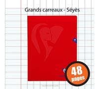 Cahier - 24x32(Cm) - Grands Carreaux - 48 Pages - Couverture En Polypro - Sans Spirale - Clairefontaine - Mimesys