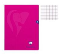 Cahier - 24x32(cm) - Grands carreaux - 48 pages - couverture en polypro - sans spirale - Clairefontaine - Mimesys