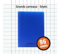 Cahier - 24x32(Cm) - Grands Carreaux - 96 Pages - Couverture En Polypro Bleu - Sans Spirale - Hamelin