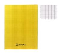 Cahier - 24x32(Cm) - Grands Carreaux - 96 Pages - Couverture En Polypro Jaune - Sans Spirale - Hamelin