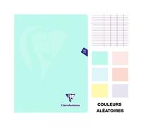 Clairefontaine 308361C Un Cahier Agrafé Mimesys PASTEL - 24x32 cm - 96 Pages Grands Carreaux - Papier Blanc 90 g - Couverture Polypro Opaque - Couleur Aléatoire