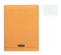 Calligraphe 18198C Un Cahier Agrafé Orange (une Marque de Clairefontaine) - 24x32 cm - 96 Pages Grands Carreaux - Papier Blanc 90 g - Couverture Polypro Transparent