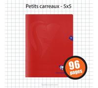Clairefontaine Cahier Mimesys 24x32 cm Petits carreaux 96 pages Couverture polypro sans spirale