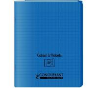 Conquerant Cahier à rabats Classique 17 x 22 cm – 96 pages Séyès – Polypro Bleu