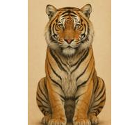 Cahier à Carreaux 5x5 mm - Couverture Tigre du Bengale - 100 Pages - Format 15,2 x 22,9 cm: Design réaliste sans texte sur la couverture - idéal pour l’école, les notes, les croquis ou comme cadeau