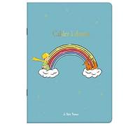 Cahier à dessin pour enfants - motif Petit Prince qui joue avec les couleurs de l'arc en ciel - format 21*15 CM