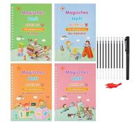 Cahier à dessin rainuré - Livre d'exercices écriture, pages d'étude réinscriptibles, guide de calcul engageant, style d'apprentissage interactif | éducatif pour les d'âge préscolaire Studio