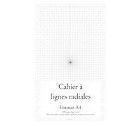 Cahier à lignes radiales [200 pages, ligne noire] Peut être utilisé comme cahier à grille de perspective à un point. Format A4