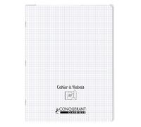 Cahier a rabat Conquerant classique agrafe 240x320 96p 90g q5/5 polypro incolore