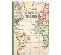 Cahier à spirale A6 Legami 80 pages lignées Carte du monde G