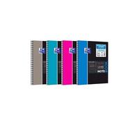Oxford Cahier à spirale Etudiant A4+ 160 pages ligné Modèle aléatoire G