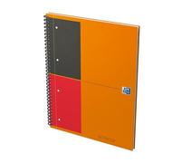 OXFORD Cahier International Notebook A4+ Ligné 6mm 160 Pages Reliure Intégrale Couverture Carte Orange