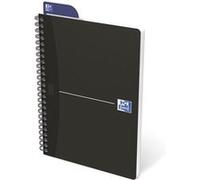 Oxford Cahier à spirale Office 100102565 Intégrale 180 pages A5 148x210 quadrillé 90 g Noir