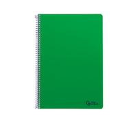 Cahier à spirale Liderpapel a4 smart couverture souple 80h 75 g ligné horizontal avec marge de couleur verte
