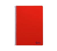 Cahier à spirale Liderpapel a4 smart couverture souple 80h 75 g ligné horizontal avec marge de couleur rouge