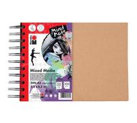 Marabu Classeur Mixed Media, Papier Grain Fin, sans Acide, résistant à la lumière, pour Techniques à Haute teneur en Couleurs, Blanc