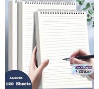 Cahier à spirale premium épais de 240 pages au format A4, B5 ou A5. Journal/bloc-notes pour bureau, école, entreprise, écriture. Achat en gros de haute qualité et durable. Cadeau pour études ou travai