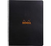 Cahier À Spirale (Reliure Intégrale) Notebook Noir - A4+ 22,5 X 29,7 Cm - Ligné - 160 Pages Détachables - Papier 80 G/M² - Couverture Souple Et Résistante