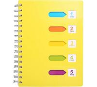 Cahier À Spirales A5 Haut De Gamme Avec Couverture Rigide En Polypropylène, 5 Intercalaires, Étanche, Portable Pour Étudiants Et Professionnels