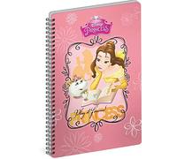Cahier à spirales A5 ligné - Pour enfants, école, bureau - Bloc-notes de 60 pages (princesses - Book)