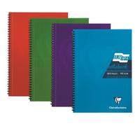 Cahier à spirales A5 - VETOBIOL - 180 pages lignées - Pages micro-perforées - 15x21 cm - Lot de 4 - Coloris assortis