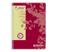 Cahier à spirales Forever - Format A4 (70 g-m2) - 180 pages à petits carreaux - Couleurs assorties