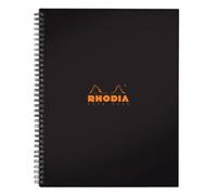 Cahier À Spirales Notebook - Format A4 Maxi (90 G-M2) - 160 Pages Lignées - Couleur Noir