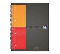 Cahier à spirales Oxford Notebook A4+ 23 x 29,7 cm - perforé 4 trous - petits carreaux - 160 pages