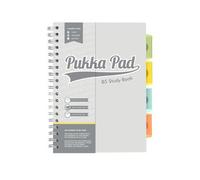 Cahier à spirales "Study Book", gris, B5, PUKKA PAD 9824-STU
