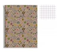 Cahier - A4 21x29,7(cm) - Petits carreaux - 80 pages - couverture en carton - à spirale - Miquelrius G