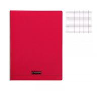 Cahier - A4 (21x29,7cm) - Grands Carreaux - 48 Pages - Polypro - Sans Spirale - Rouge