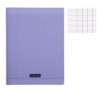 Calligraphe Cahier A4 21x29,7 cm – Grands carreaux – 48 pages – Polypro violet – Sans spirale