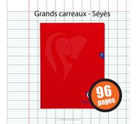 Cahier - A4 (21x29,7cm) - Grands Carreaux - 96 Pages - Couverture En Polypro - Sans Spirale - Clairefontaine - Mimesys