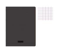 Cahier - A4 - 21x29,7cm - Grands Carreaux - 96 Pages - Polypro - Sans Spirale - Noir