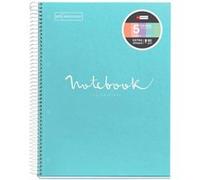 Cahier - A4 (21x29,7cm) - Petits carreaux - 120 pages - couverture en carton bleu ciel - à spirale - Miquelrius G