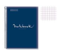 Cahier - A4 (21x29,7cm) - Petits carreaux - 120 pages - couverture en polypro bl