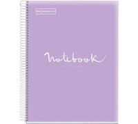 Cahier - A4 (21x29,7cm) - Petits Carreaux - 120 Pages - Couverture En Polypro Violet - À Spirale - Miquelrius