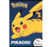 Cahier A4 de 32 pages avec Pokemon - parfait pour apprendre à écrire ! Ligne bicolore, couverture laminée, parfait pour les jeunes passionnés d'apprentissage et d'amusement !