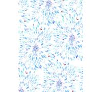 Cahier A4 fleurs bleus 96 pages: 21x29,7 , couverture fleuri, lignes et marges