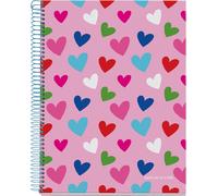 Cahier A4, Grille 5 Mm, Carnet Relié, 120 Feuilles Microperforées, Cahier A4 Avec 4 Couleurs Pour L'organisation, Papier Extra Mat 70 G/M², 4 Trous Pour Le Classement